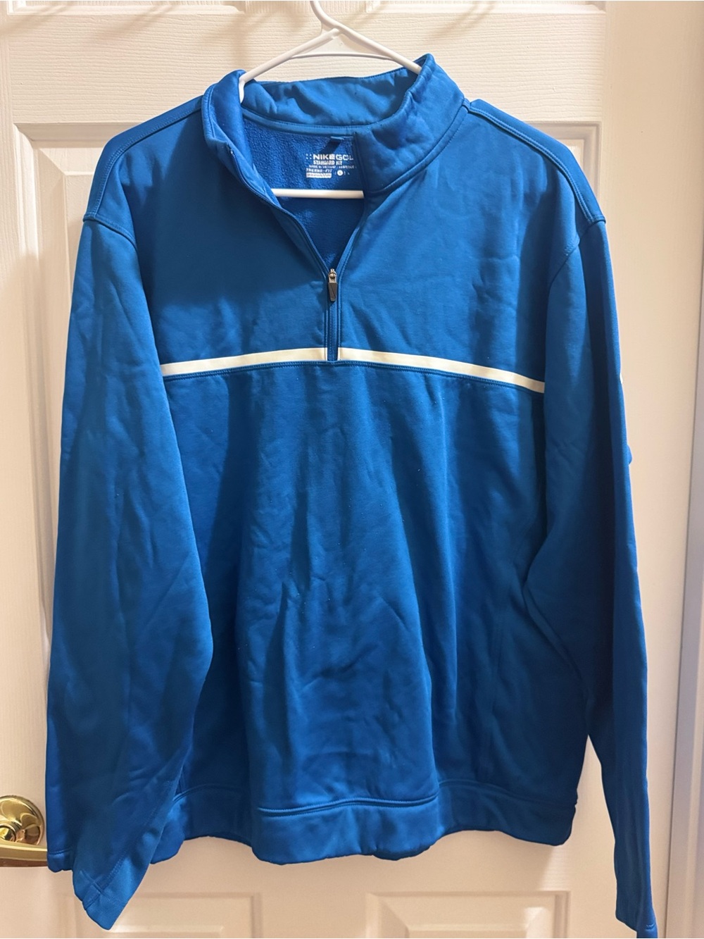 Nike Royal Blue Quarter-Zip Pullover with White Accent